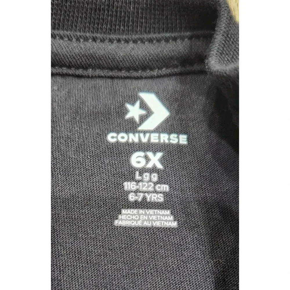 Converse All Star Girls Size 6X (6-7 Yeqrs) Graphic‎ Tshirt NEW 100% Cotton